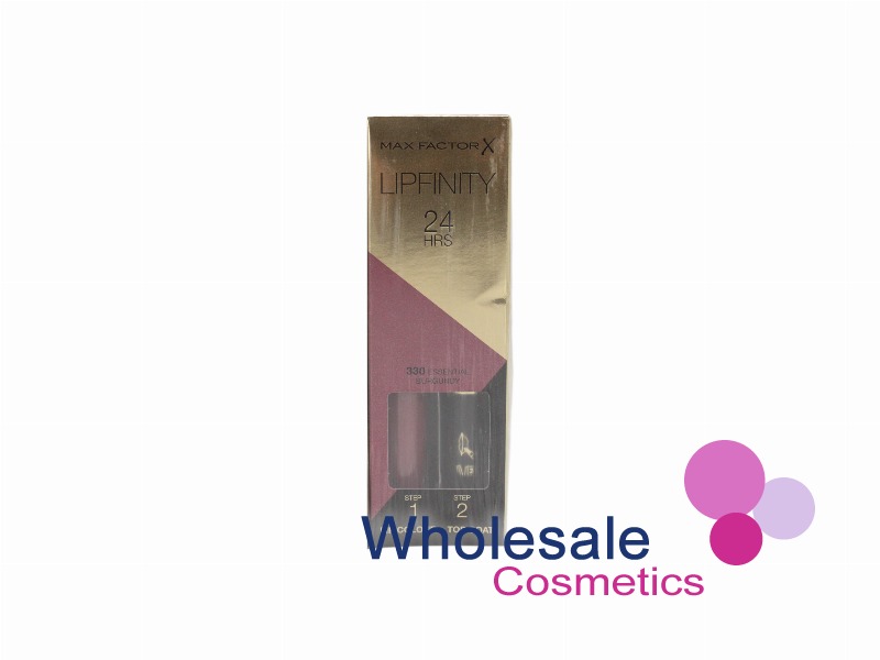 6 x Max Factor LipFinity Lip Colour - 330 ESSENTIAL BURGUNDY